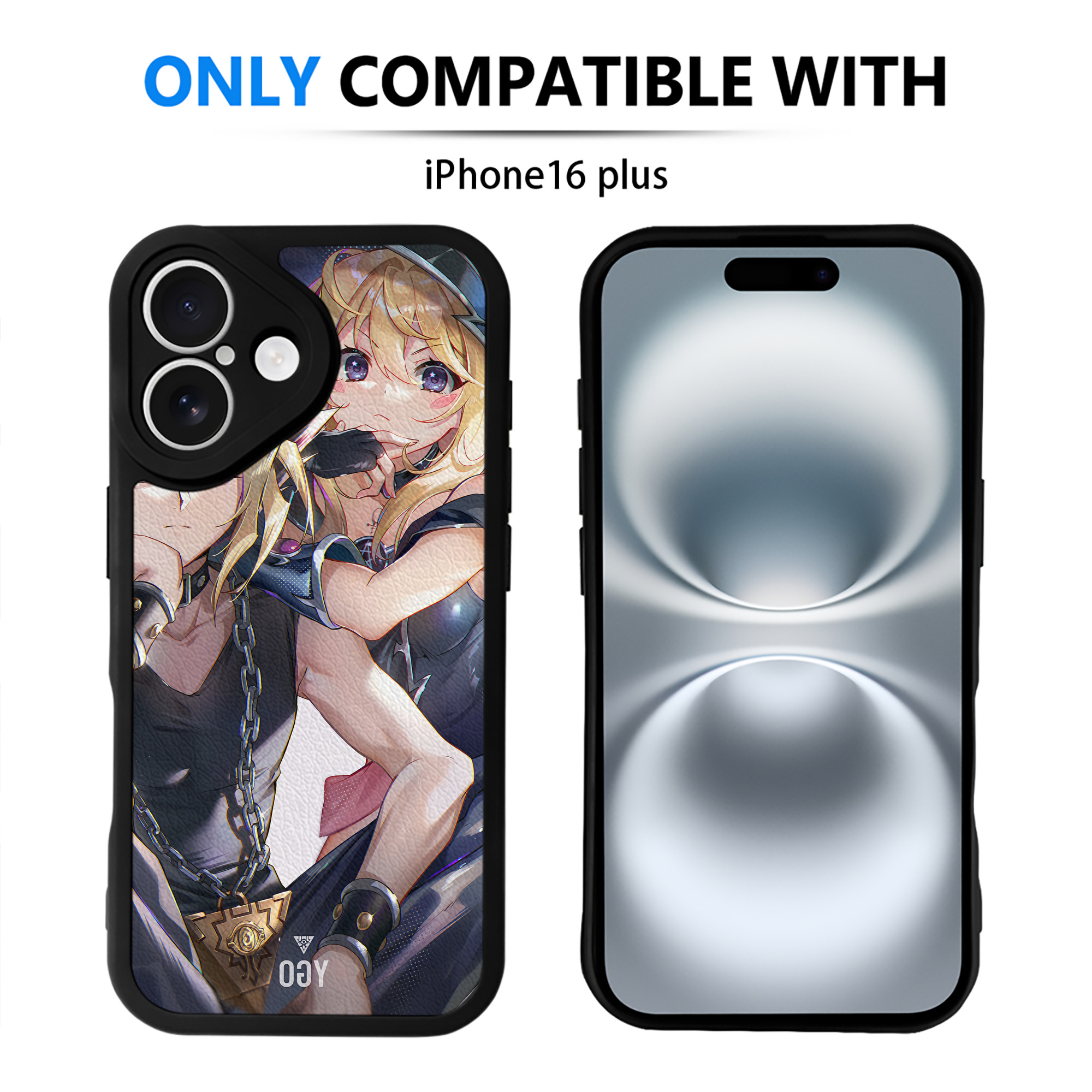 （画像用） 遊☆戯☆王 Yu-Gi-Oh! 【iPhone 16シリーズ対応】シリコンスマホケース（レザー調） 材質：シリコン